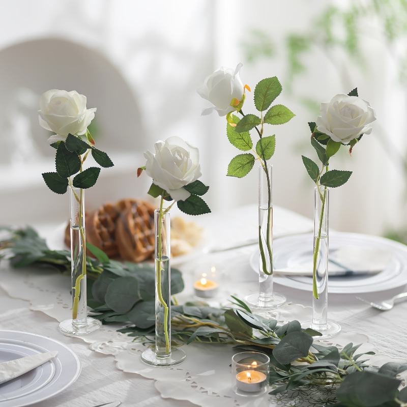 4Pcs Slim Straight Acrylic Vas - Glass Vase Nordic ulasan dan harga