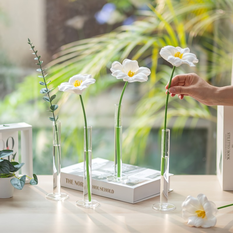 4Pcs Slim Straight Acrylic Vas - Glass Vase Nordic ulasan dan harga