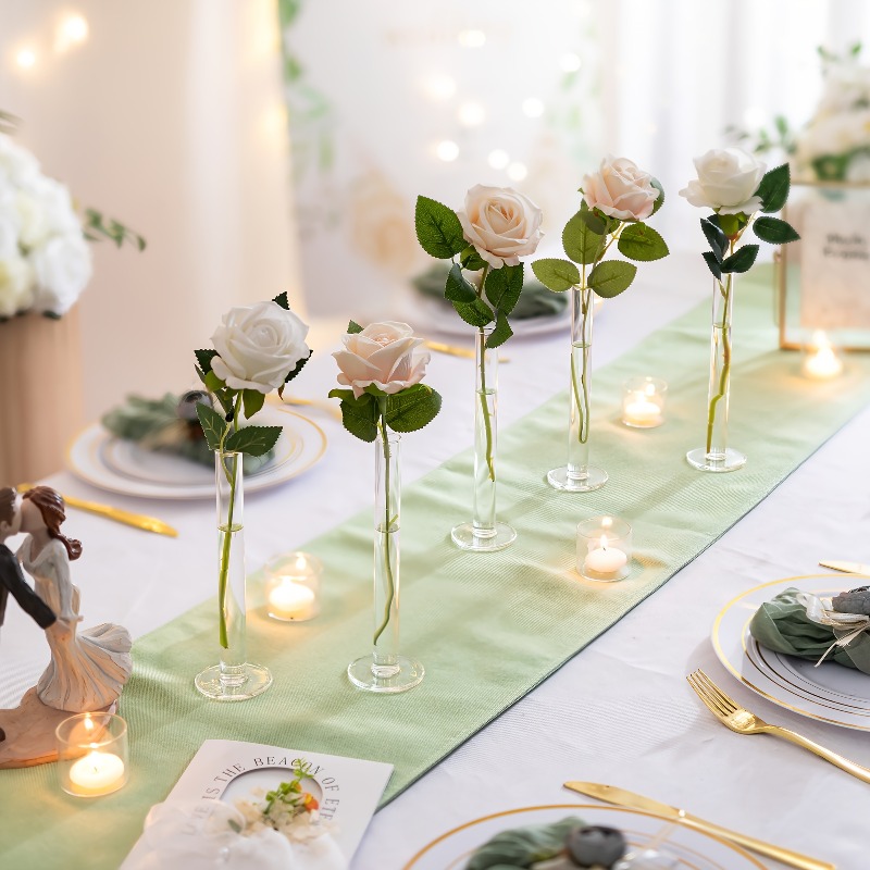 4Pcs Slim Straight Acrylic Vas - Glass Vase Nordic ulasan dan harga
